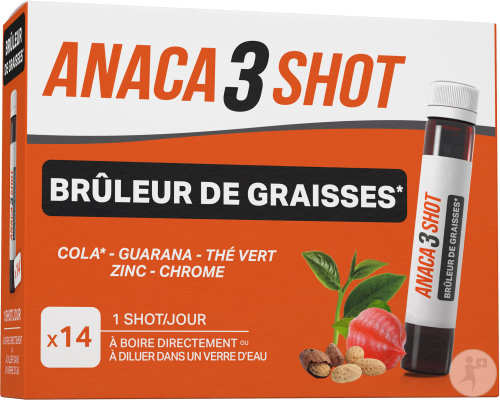 Anaca 3 Shot Brûleur De Graisses Complément Alimentaire 14 Pièces