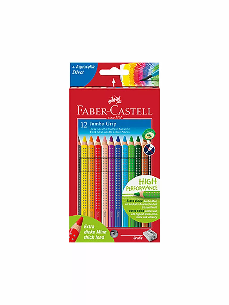 FABER-CASTELL Jumbo Grip Buntstift, 12er Kartonetui keine Farbe