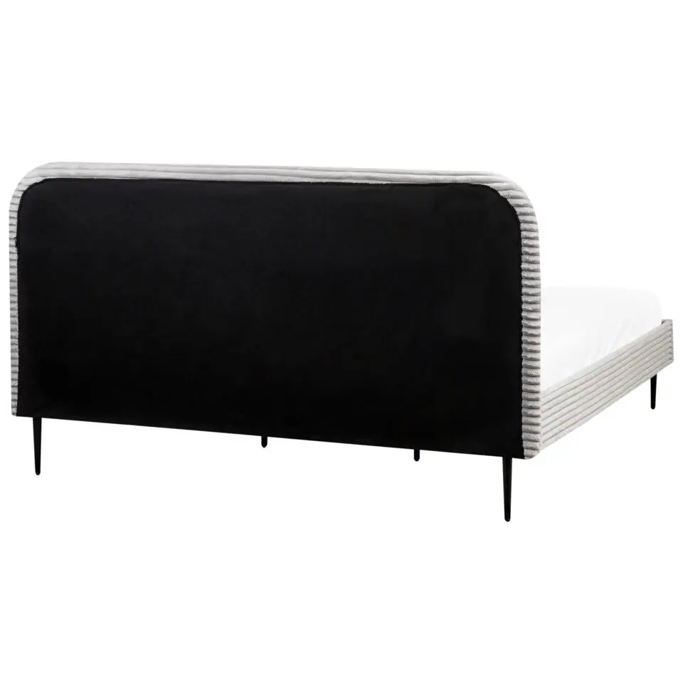 FLAYAT - Tweepersoonsbed - Lichtgrijs - 180 x 200 cm - Corduroy