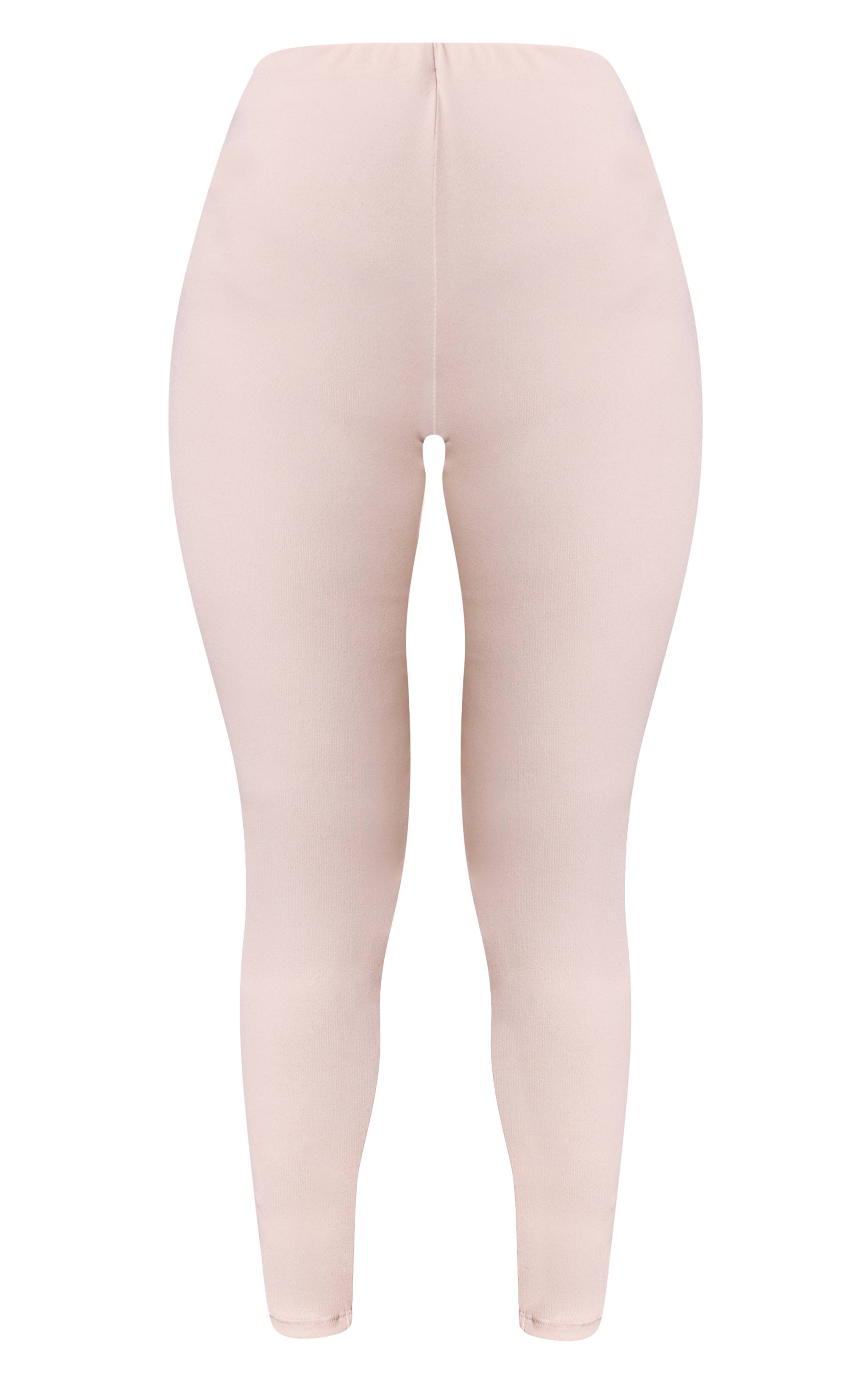 Ecru Legging Froncé Super Doux Petite Taille