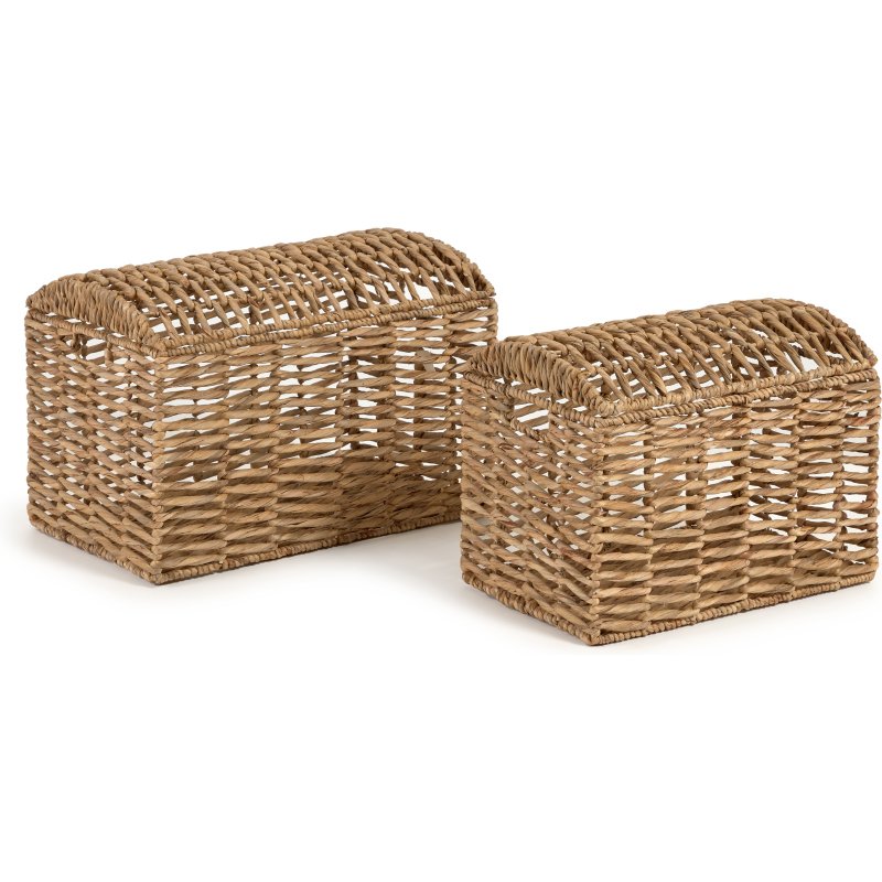 Lot Xuliana de 2 malles en fibres naturelles finition naturelle