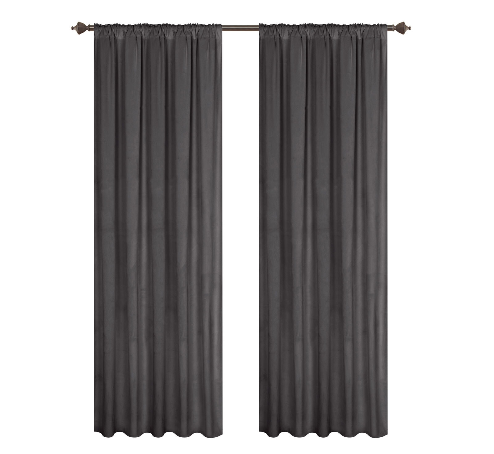 Kombivorhang Isabelle 2er Set 135 x 240 cm dunkelgrau