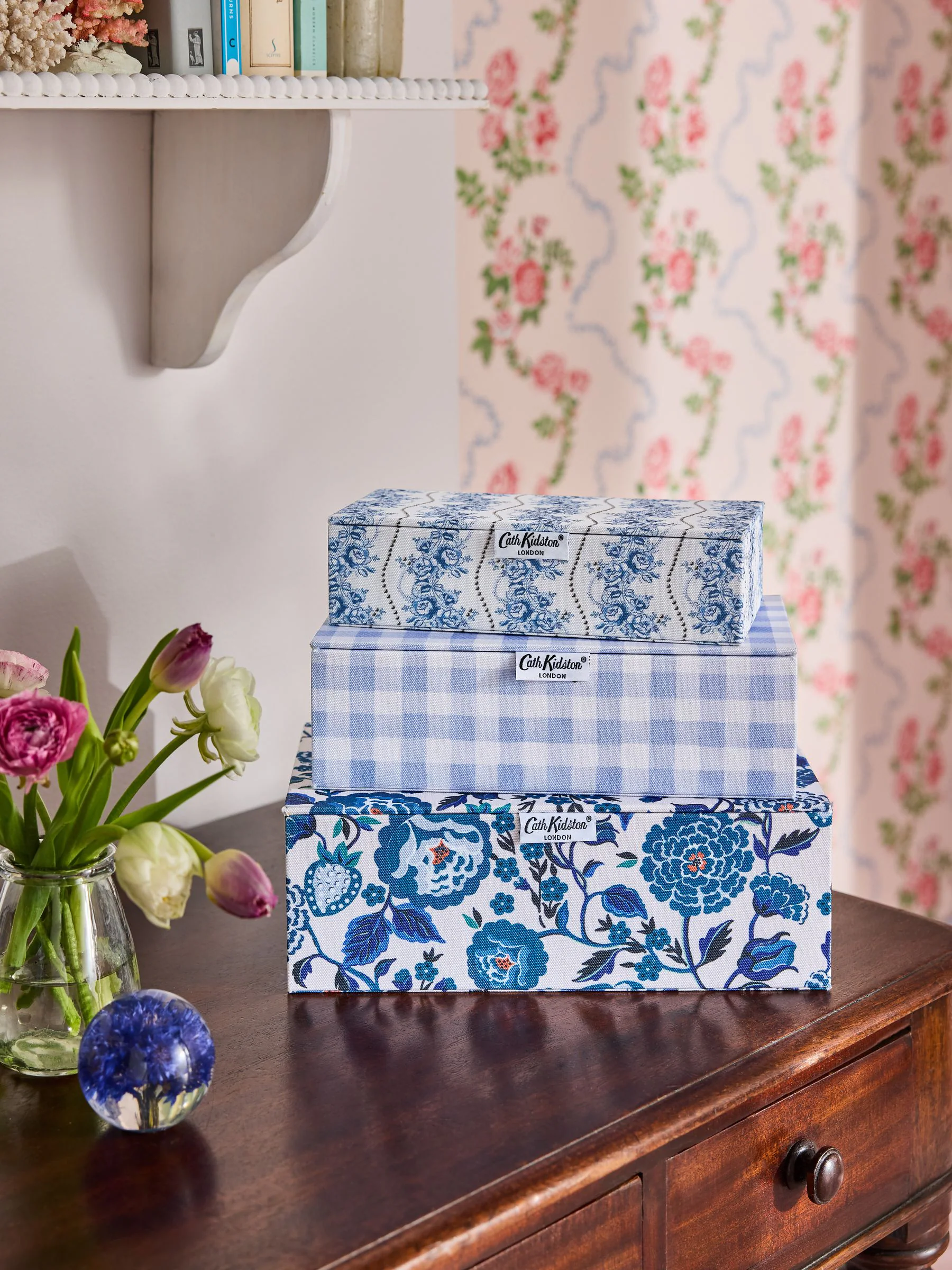 Cath Kidston set van 3 opbergdozen