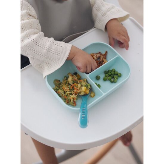 Set repas silicone    Bleu        de               Béaba