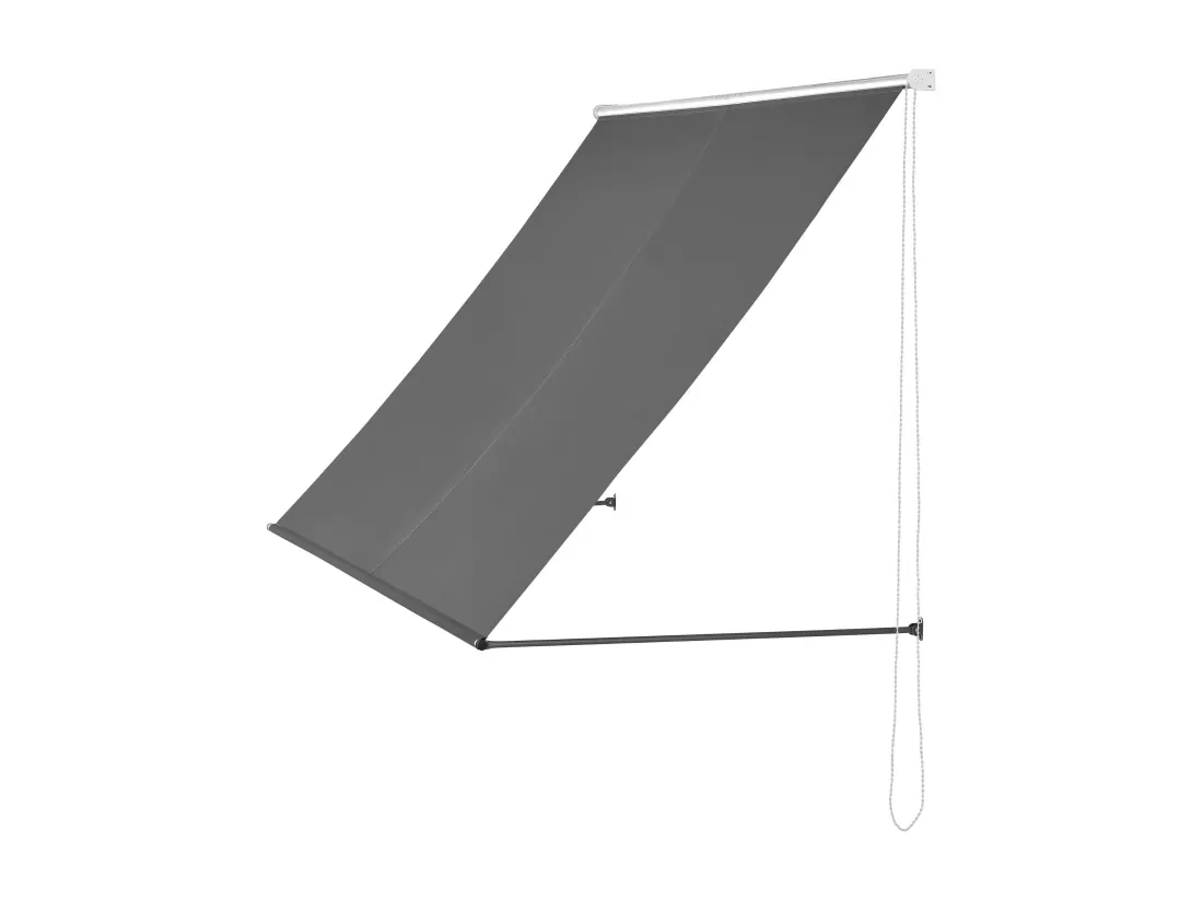 Brise-soleil pare-soleil auvent pour grise 250 x 120 x 0 cm 03_0001106