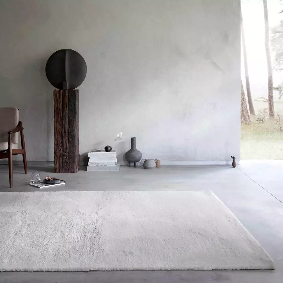 Wecon home basics Hochflorteppich Anna hellgrau