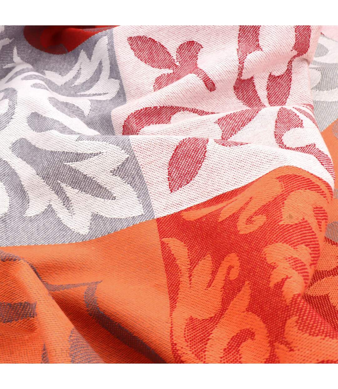 nappe rectangle 170x350 cm jacquard CARCES rouge