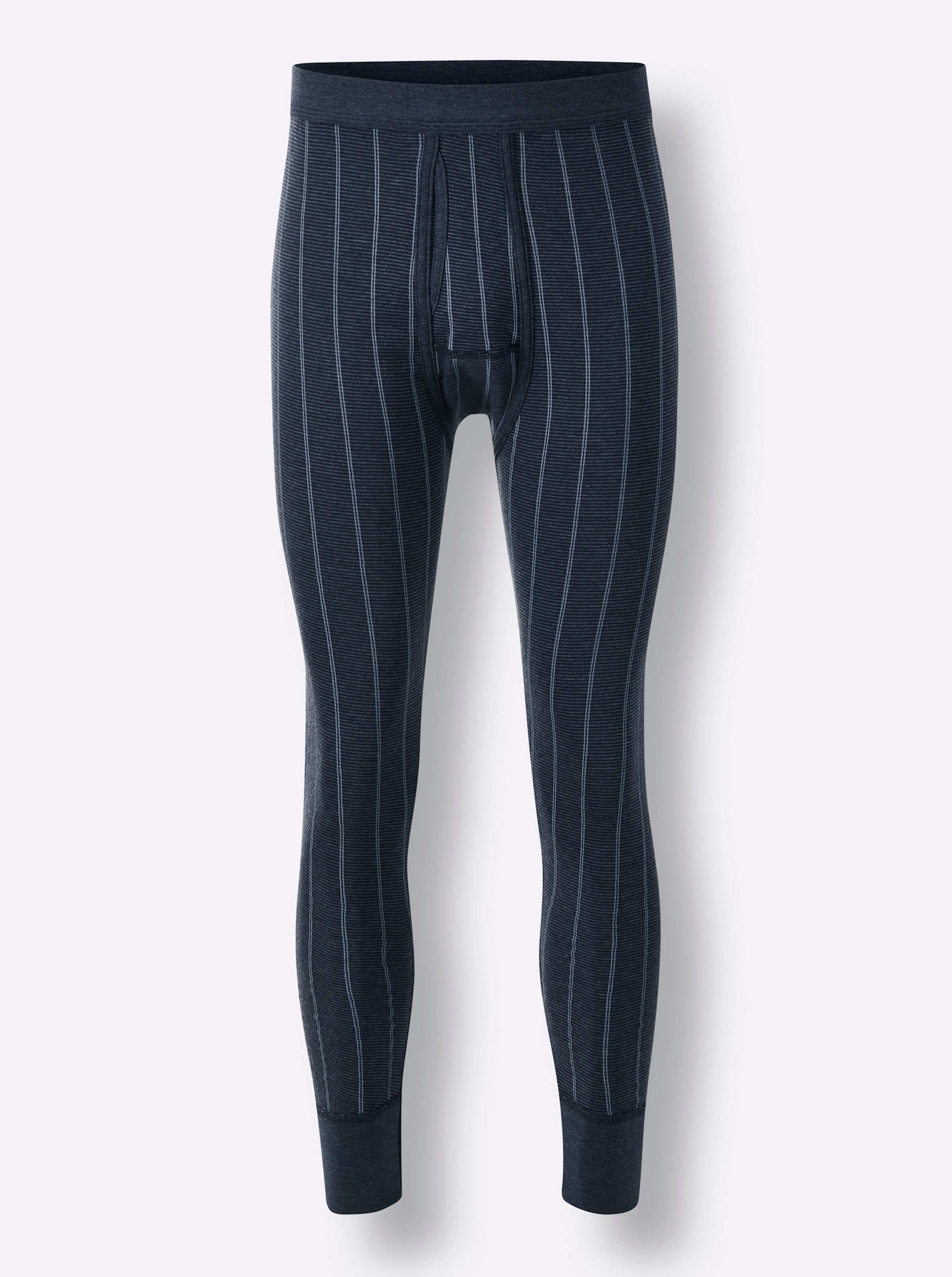 Hose lang in marine + hellblau