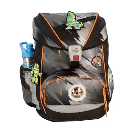 DerDieDas Schulrucksack-Set ErgoFlex Exklusiv LED Cyber Dino, 5-teilig
