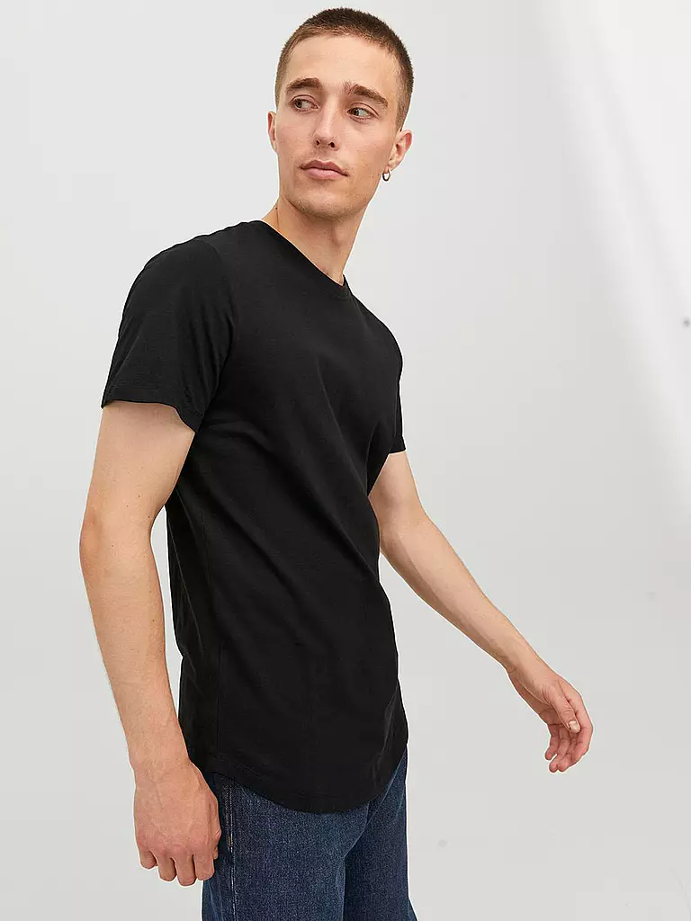 JACK & JONES T-Shirt JJENOA schwarz