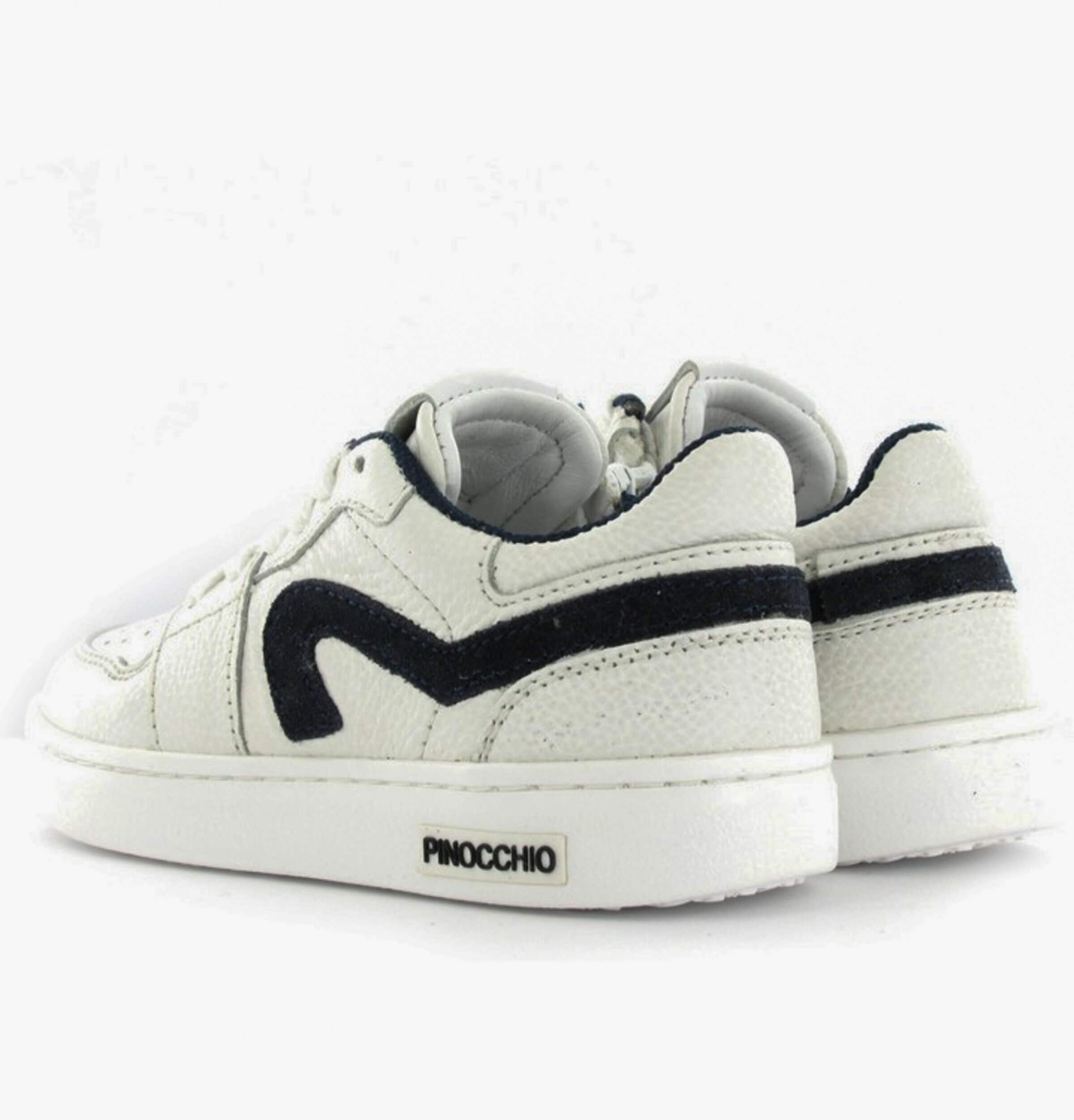 Pinocchio jongens veterschoenen wit