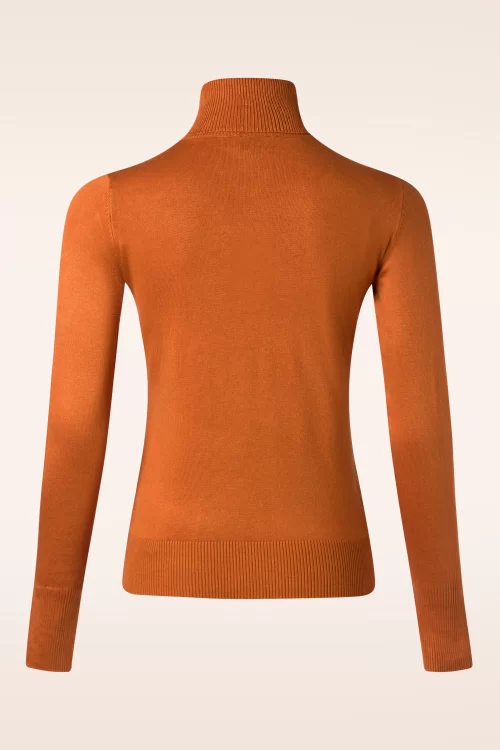 Zilch High Neck top in roestoranje