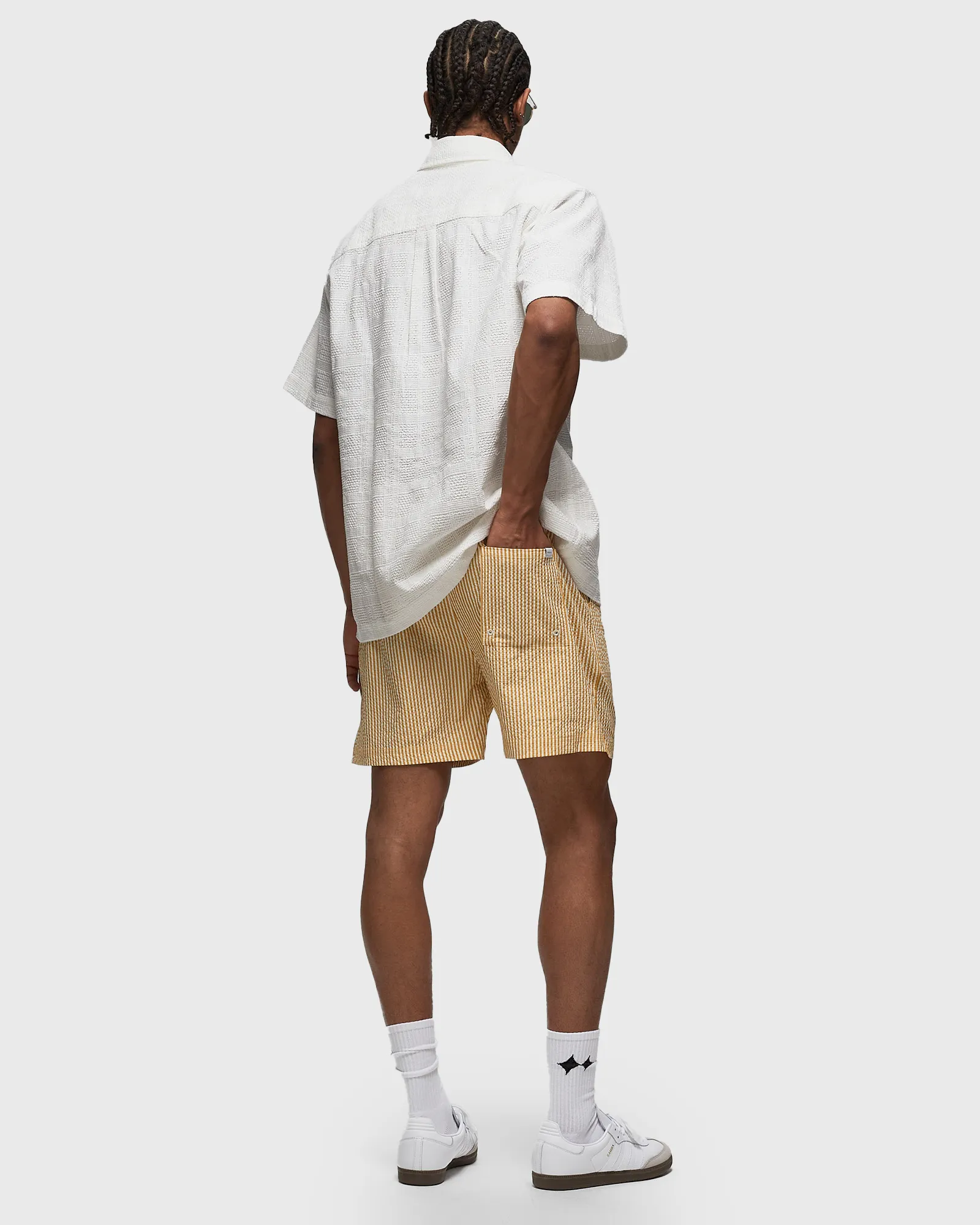 Les Deux Stan Stripe Seersucker Swim Shorts