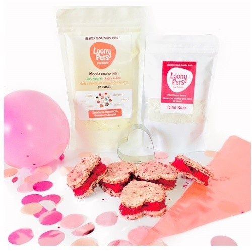Kit de confeitaria para o Dia dos Namorados da Loonypets para cães