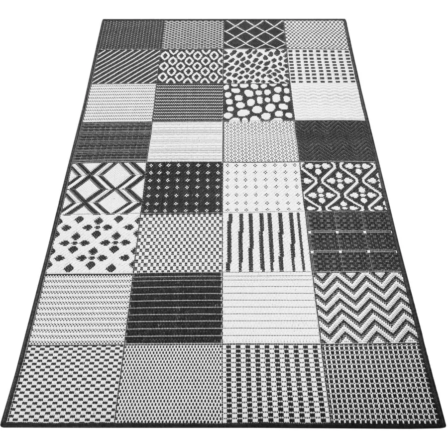 Esprit Outdoorteppich In & Outdoor Chester schwarz