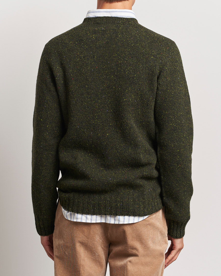 Harley Of Scotland Donegal Wool Crewneck Harris Green