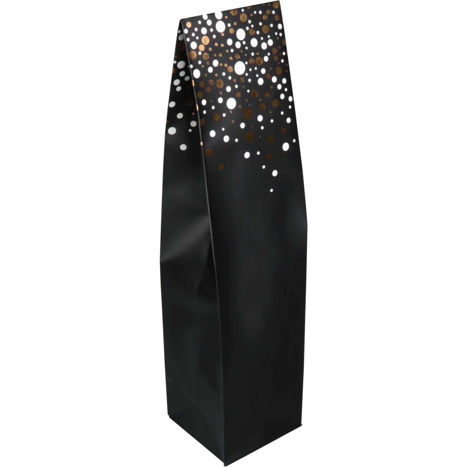 Fleszak, 9.5x41x9.5cm, Party Spot-On, papier, zilver/goud/zwart