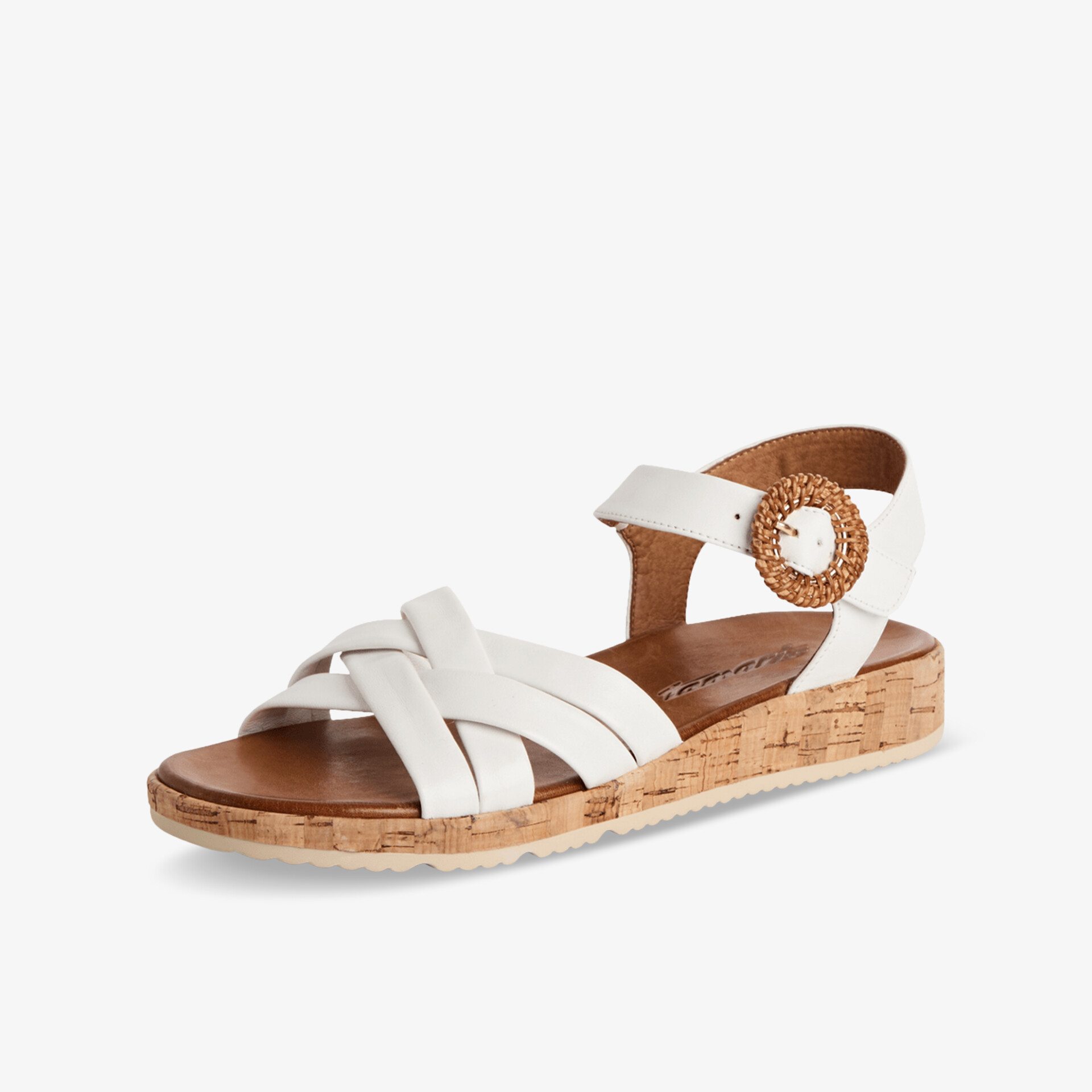 Tamaris Damen Riemchensandalen weiß