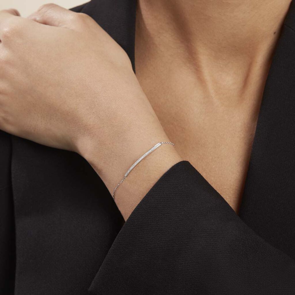 Bracelet Judith Argent Blanc Oxyde De Zirconium