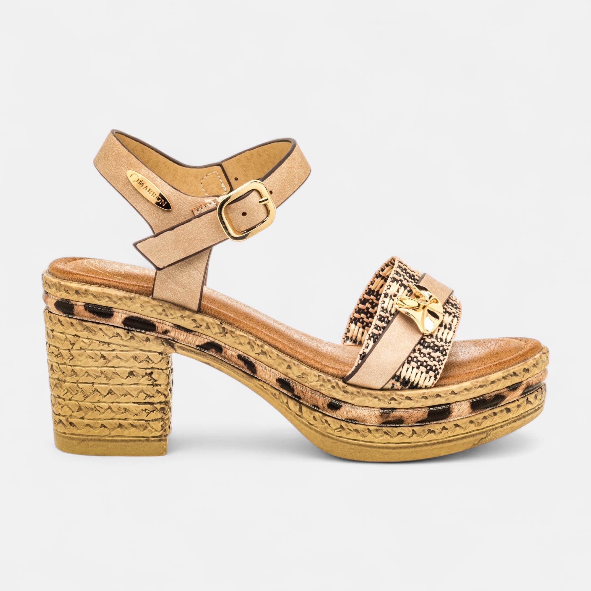 Nu-pieds à talon Femme taupe