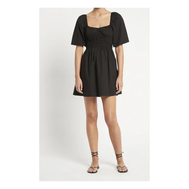 Faithfull the Brand Robe Marinelli Popeline de Coton Oeko-Tex | Noir