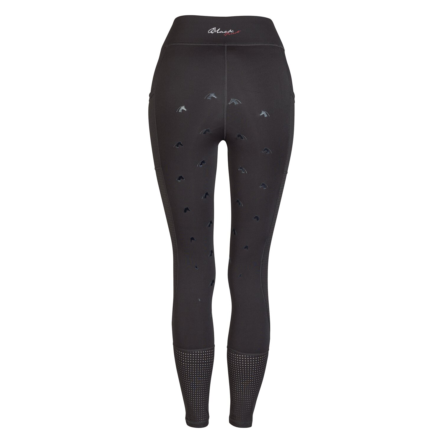 black forest Grip-Vollbesatz-Reitleggings mit Mesh - anthracite