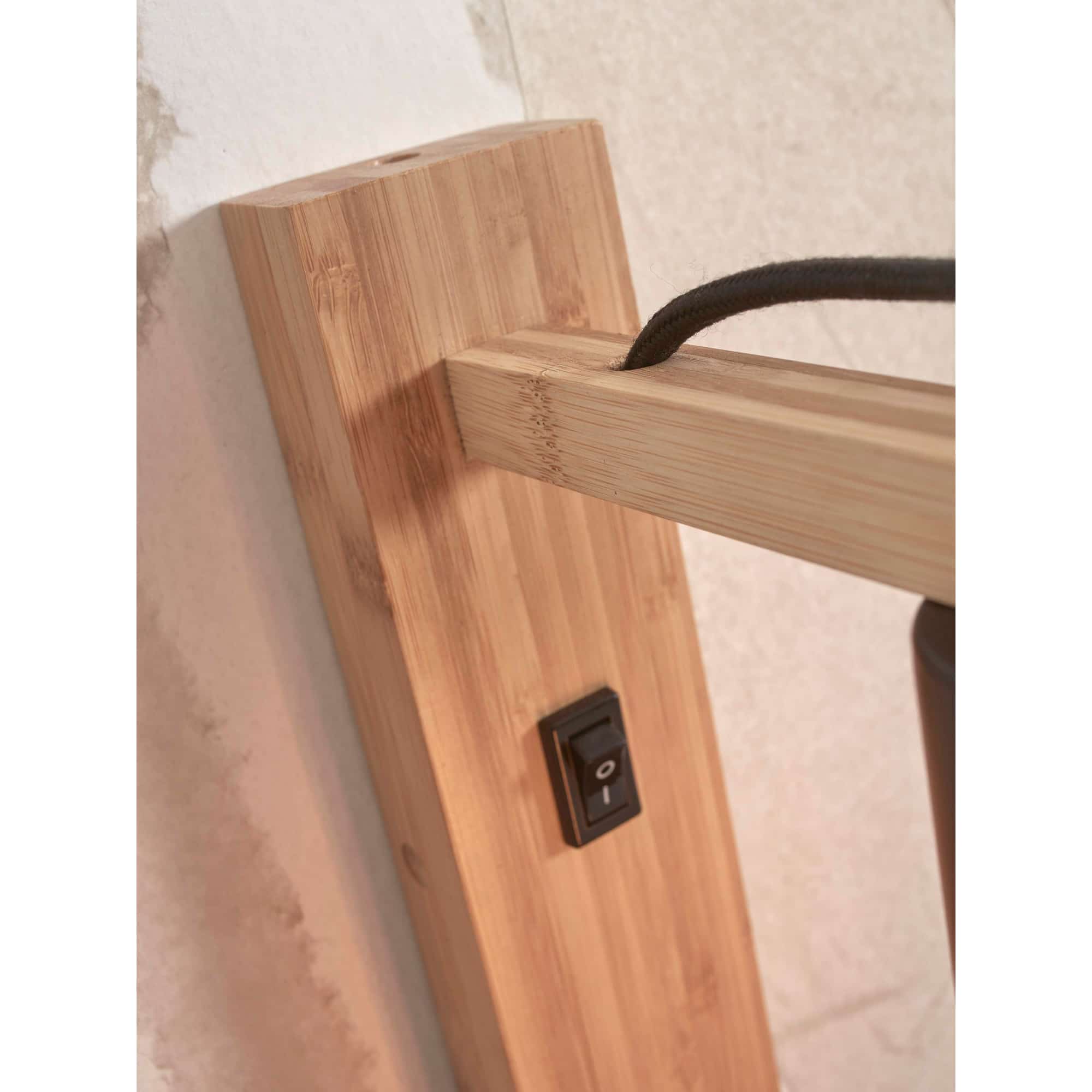 GOOD&MOJO Wandlamp Flores - Bamboe - 30x18x52cm