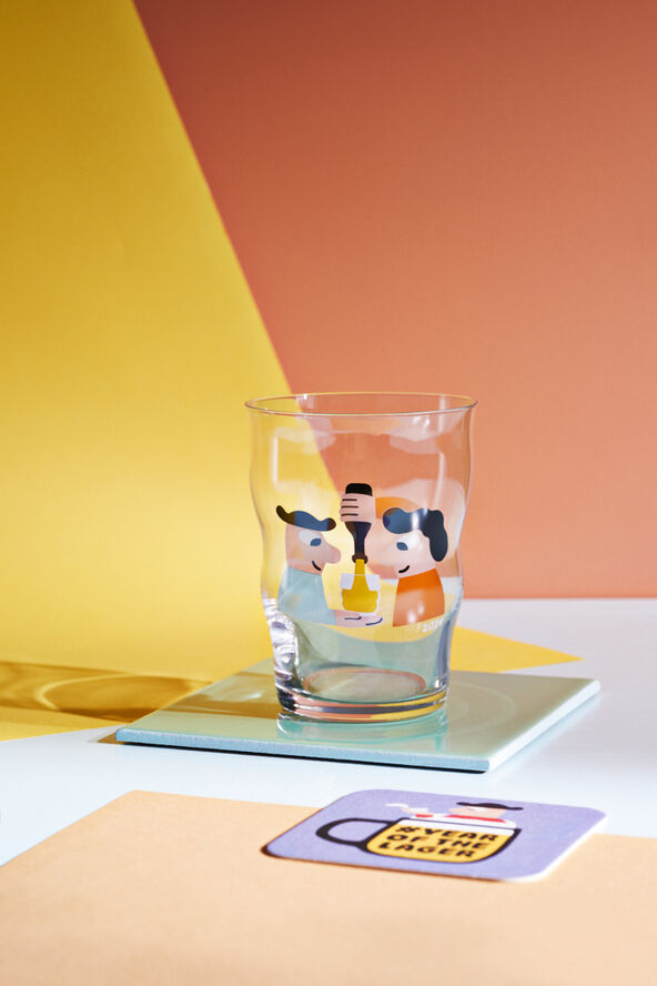 Holmegaard Mikkeller Pint Ølglas 2024 40 cl klar m. deko Transparent