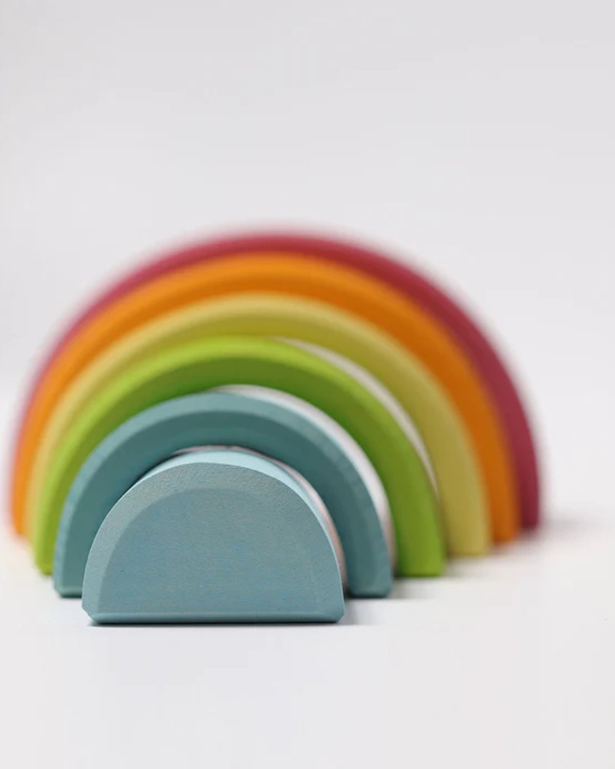 Regnbue Medium Pastel – Stableleke i Tre | Montessori Leker