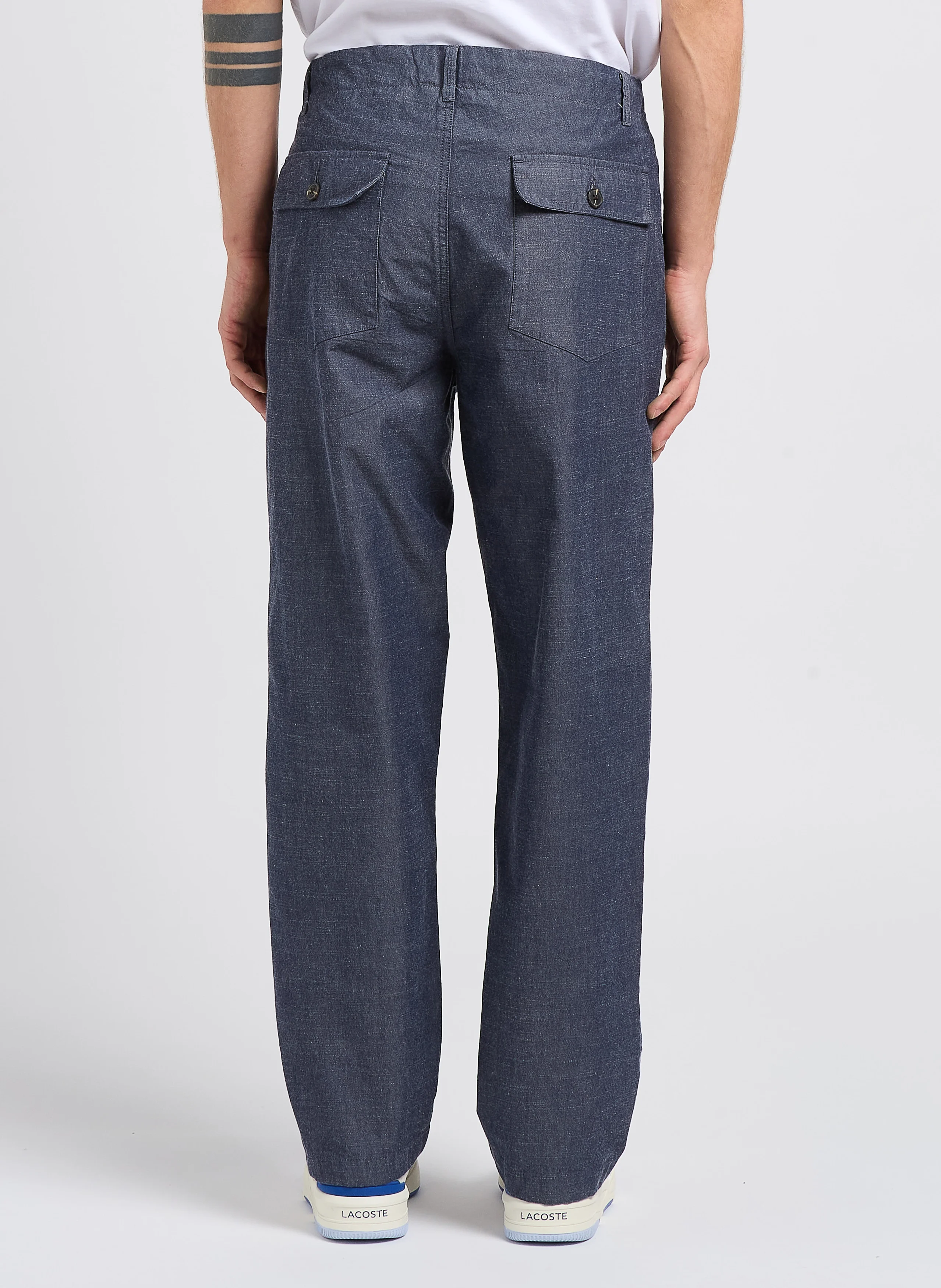 FLINT - Pantalon droit en coton bio | Bleu