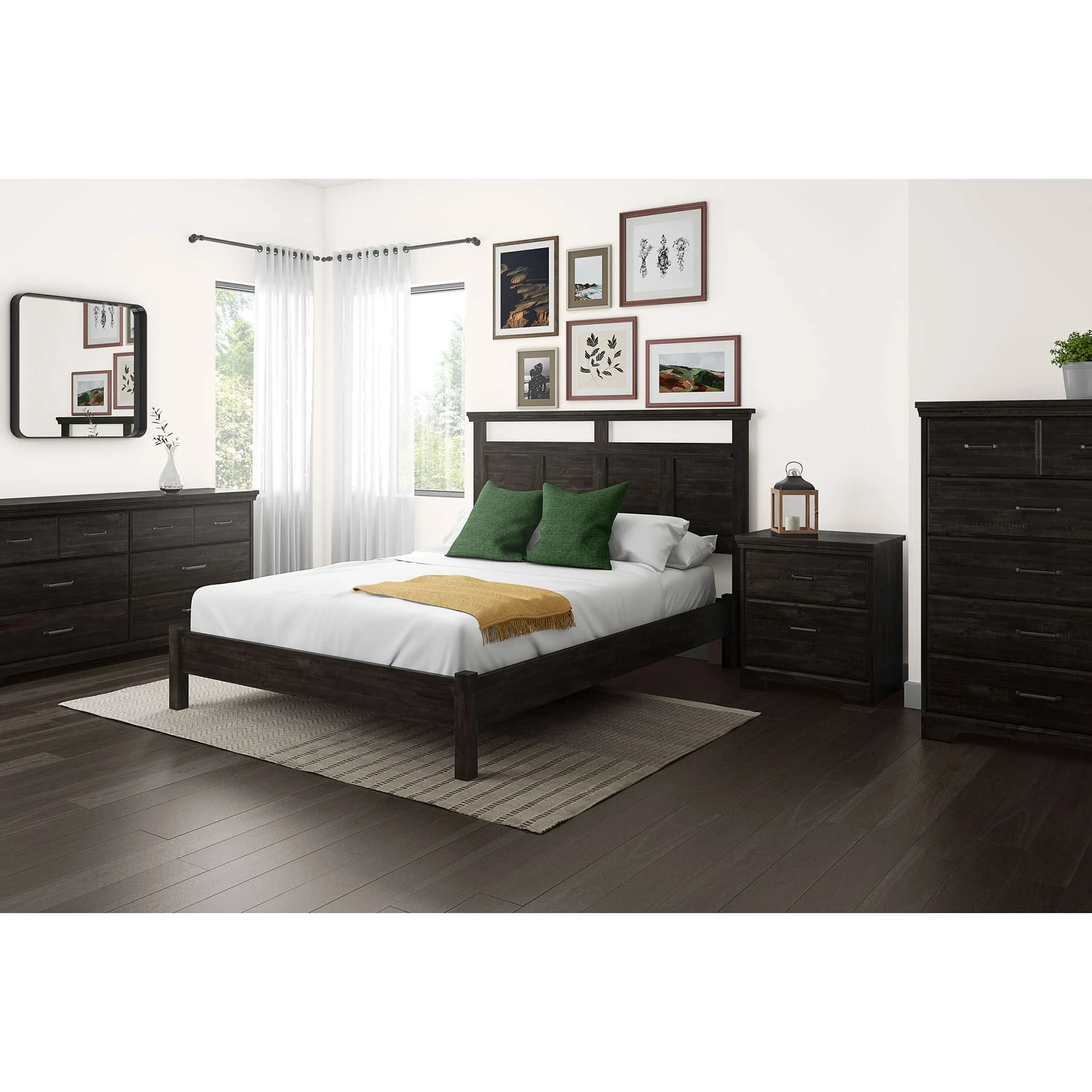 South Shore Commode 5 Tiroirs - Versa Noir Antiqué