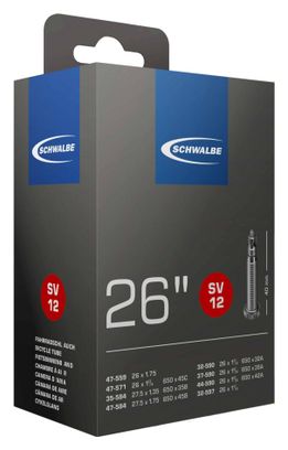 Chambre à Air Schwalbe SV12 26'' / 27.5'' Presta 40 mm