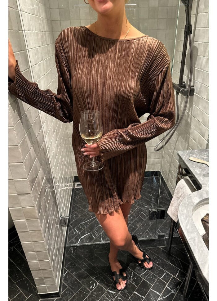 BYIC Kellyic Plissé Dress brown brown