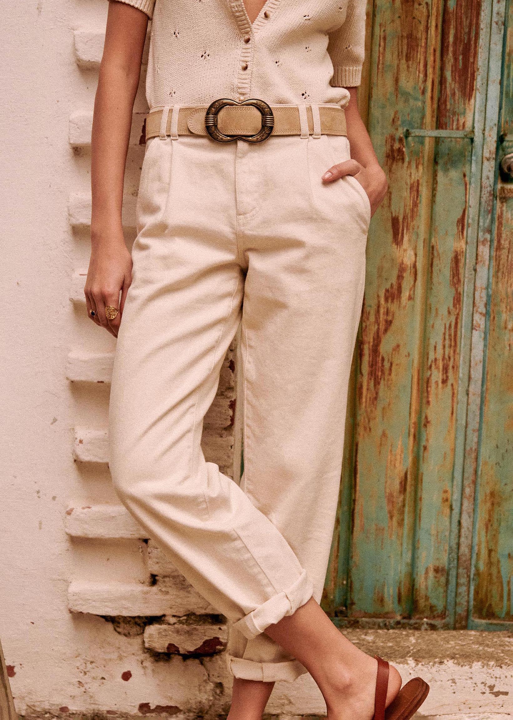 Pantalon Manu - Ecru chiné - E-SHOP/DENIM 5905705