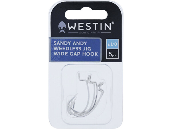 Westin Magic Minnow Weedless Jig Widegap Hook Silver 5pcs