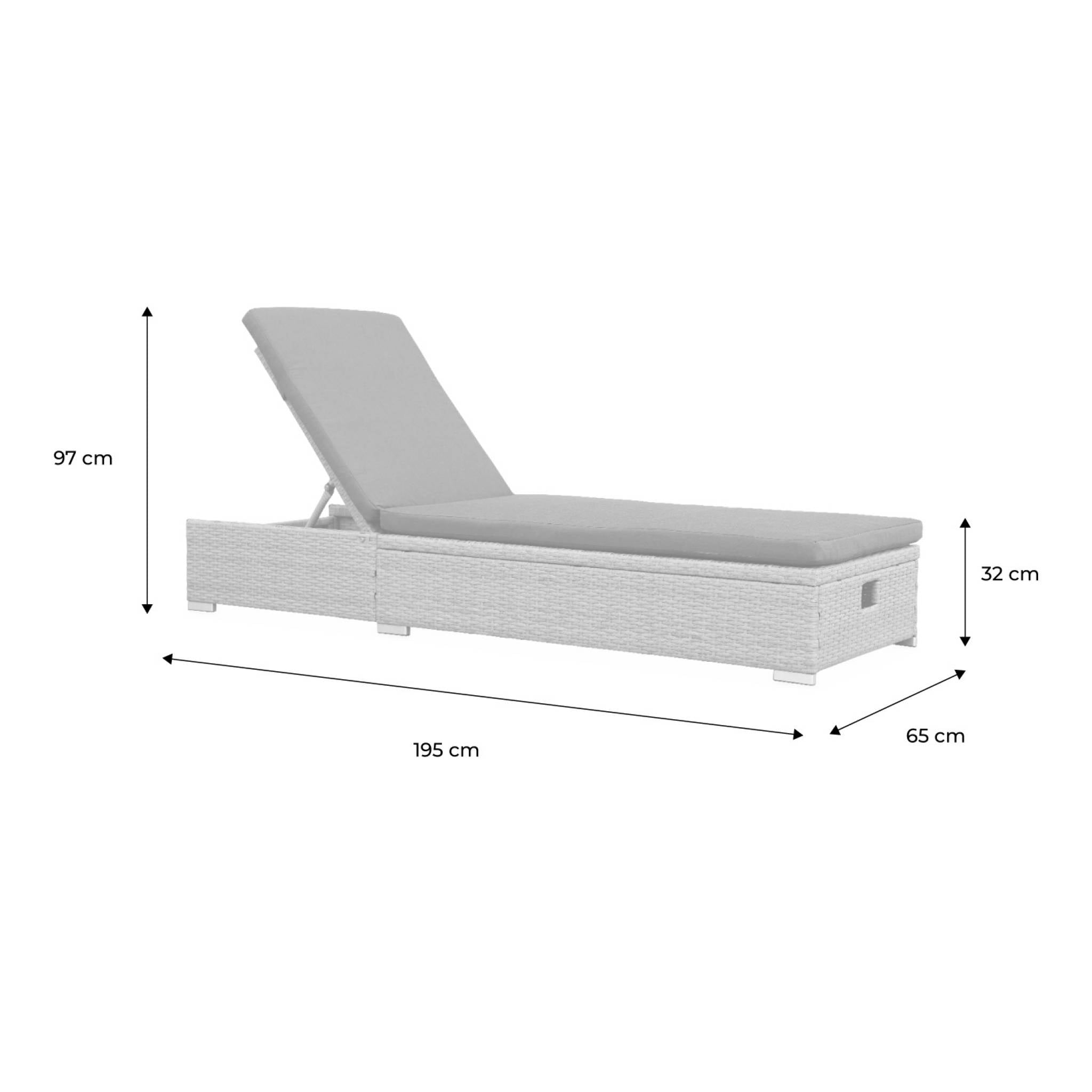 sweeek - Polyester geweven hars ligstoel, multi-positie (set van 2)