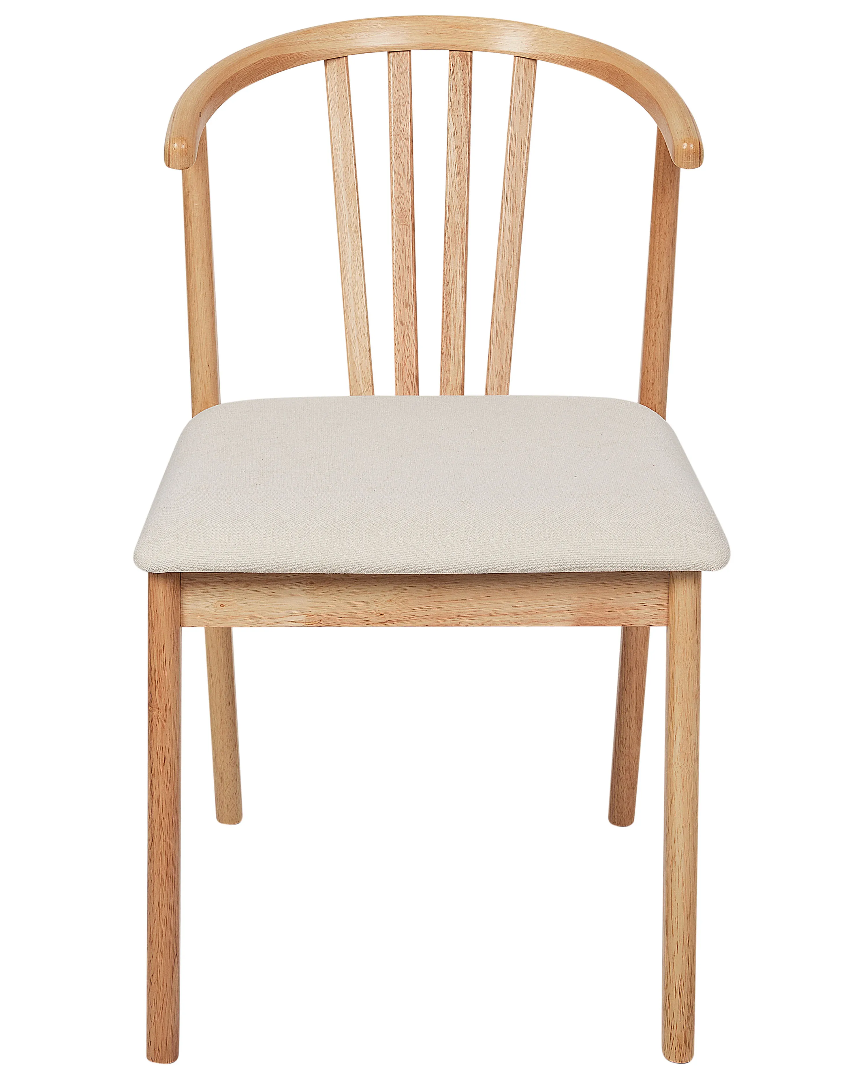 Set van 2 eetkamerstoelen CRAIG Hout Lichtbruin/beige
