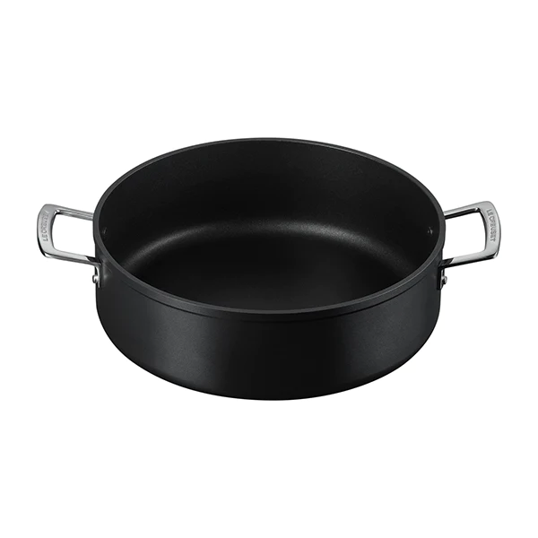 Sauteuse rondeau anti-adhérente Les Forgées 28 cm et couvercle en verr