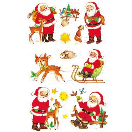 Avery Zweckform Z-Design 4053 Weihnachtssticker, Weihnachtsmänner, 3 Bogen/24 Sticker