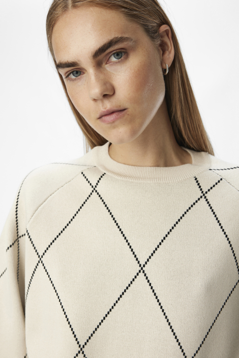 Object beige dames trui