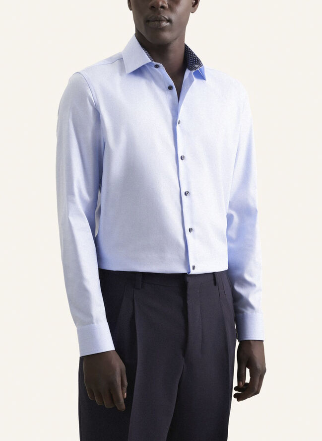 Seidensticker Business Shirt Slim Long sleeve Kent-Collar Uni Blue