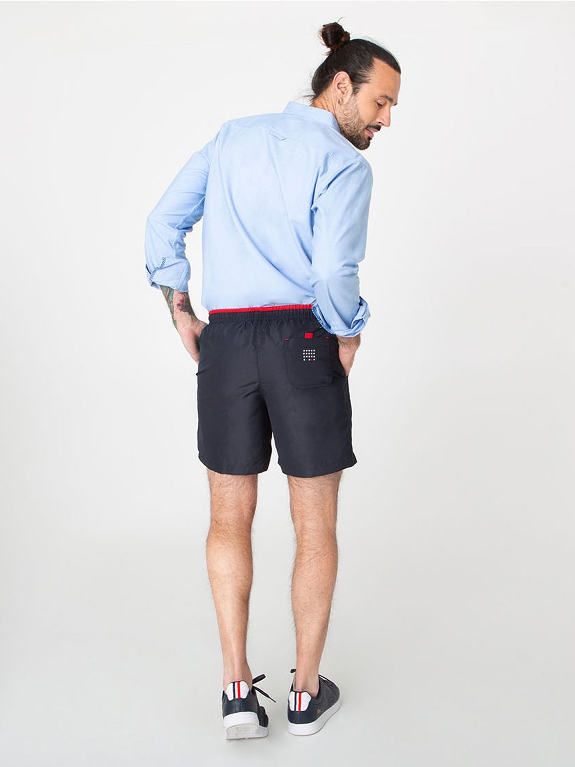 Short de bain Recyclé Bleu marine