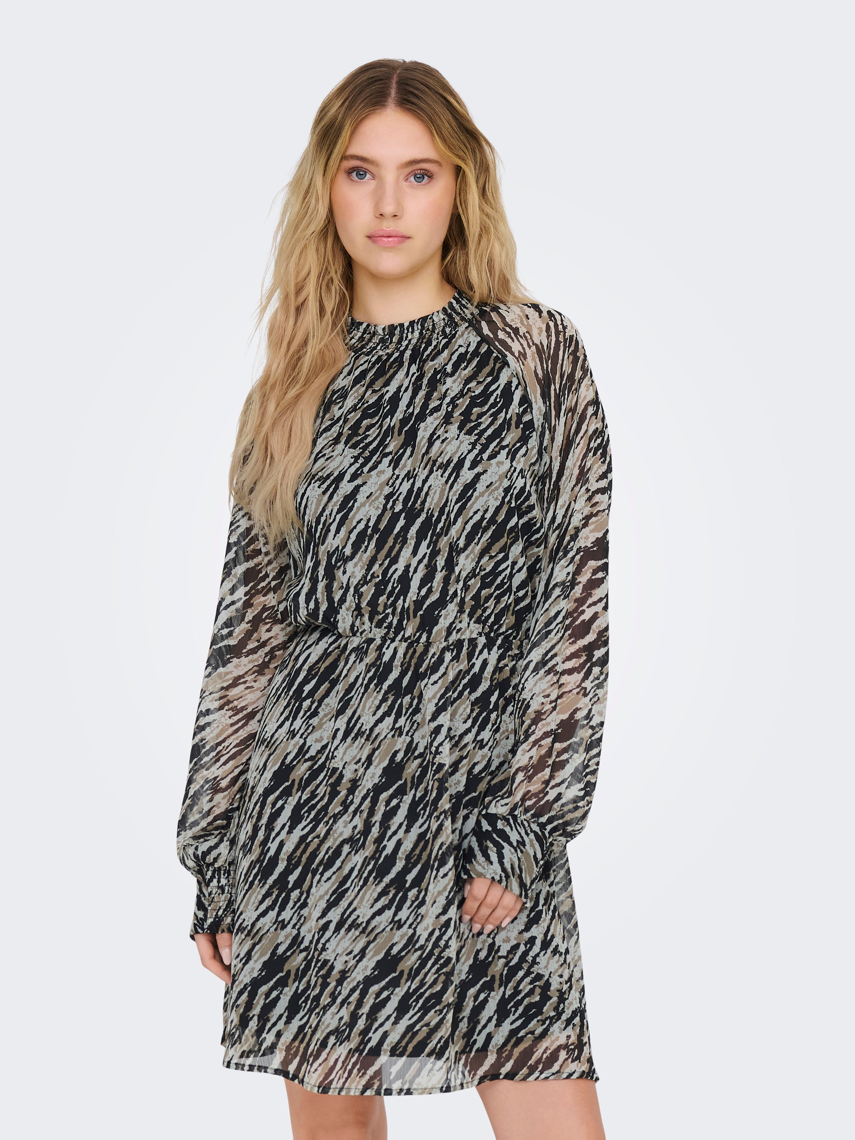 ONLSABBIE Kurzes Kleid Aqua Gray