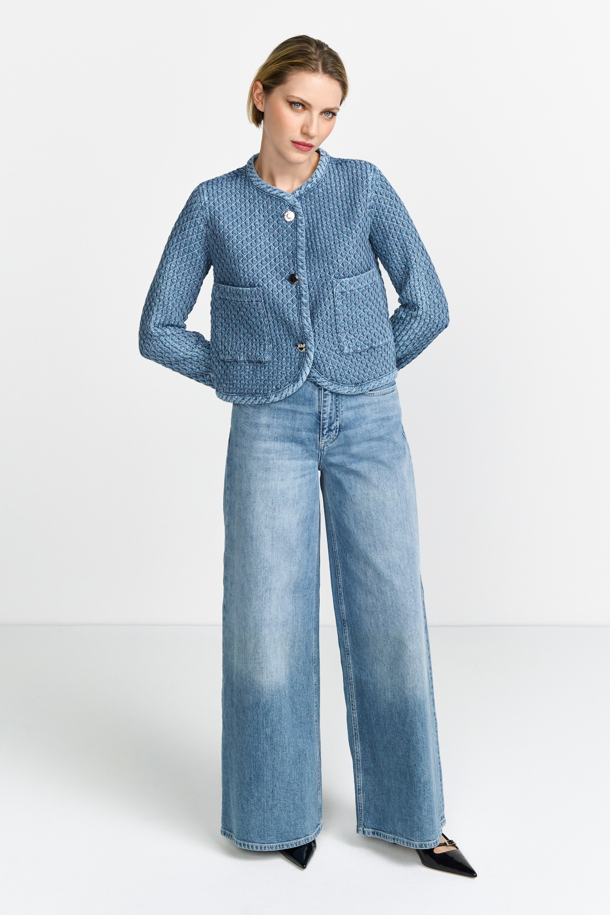 RICHROYAL Jeansblazer Mit eingefasster Kante
