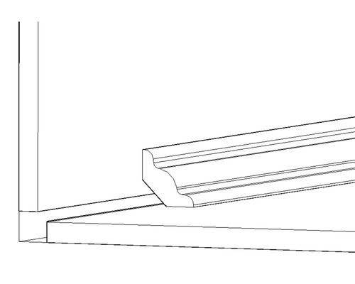 Konsta Cove lijst, grenen, ruw gedecoreerd, 29x29x2400 mm