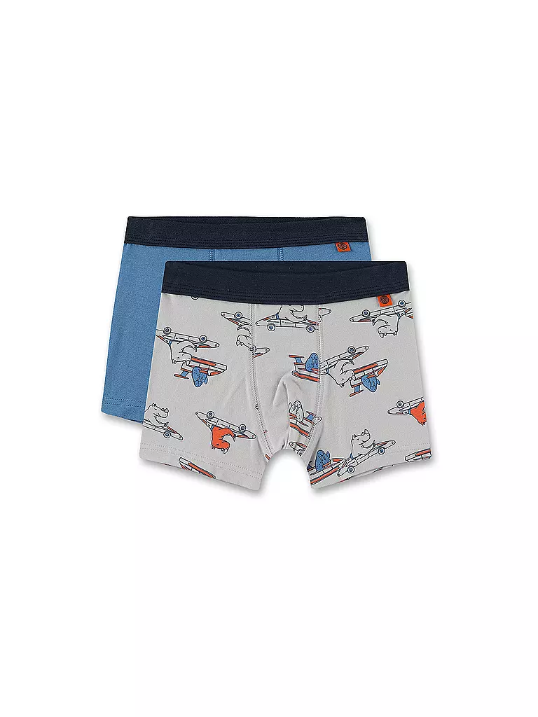 SANETTA Jungen Pants 2er Pkg light grey hellgrau