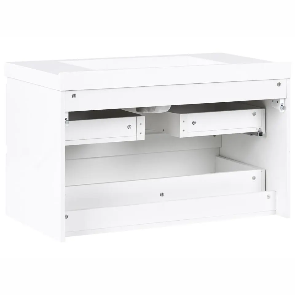 TOTA - Wandgemonteerd meubel met wasbak - Wit - MDF