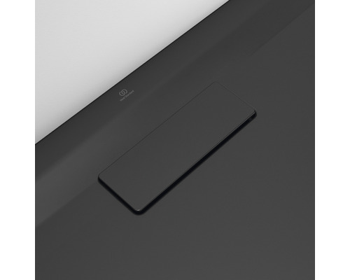 Ideal Standard Ultra Flat Nieuwe afvoerfitting 9,5 x 22,5 cm mat zwart T4493V3