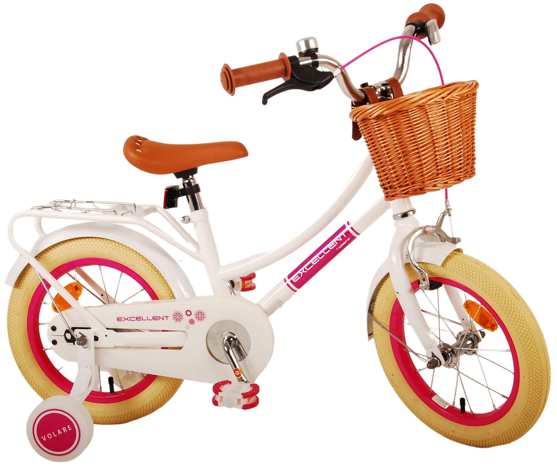 TPFSports Excellent Kinderfahrrad - Mädchen - 14 Zoll - Rücktritt + Handbremse - Grün