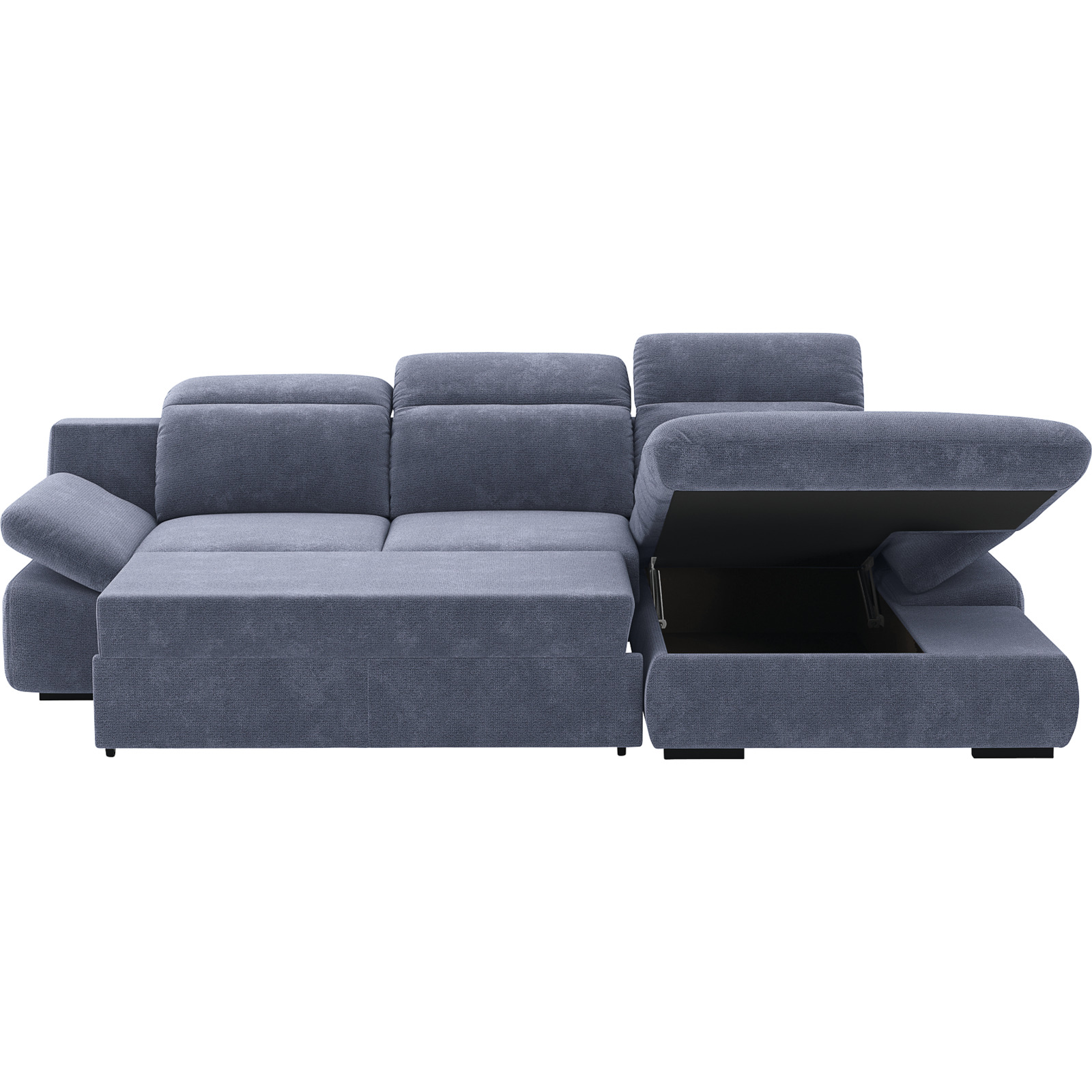 Ecksofa Lorena Stoff, Recamière rechts